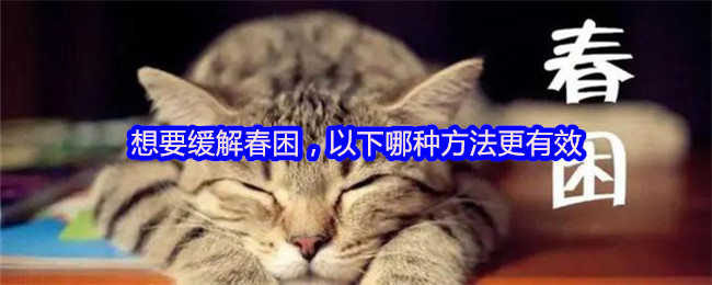 想要缓解春困，以下哪种方法更有效