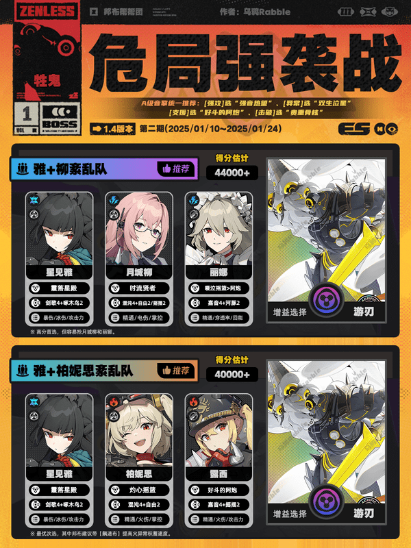 《绝区零》危局强袭战第二期怎么过危局强袭战第二期配队通关阵容2