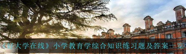 《好大学在线》小学教育学综合知识练习题及答案一览