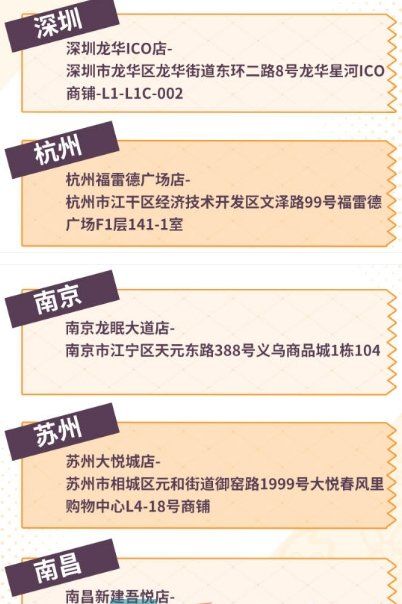 《崩坏3》2023年CoCo联动门店地址一览
