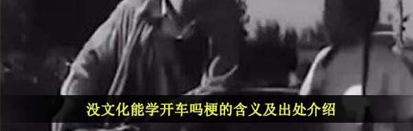 没文化能学开车吗梗的含义及出处介绍