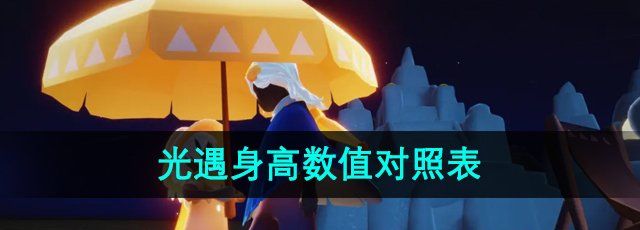 《光遇》身高数值对照表分享