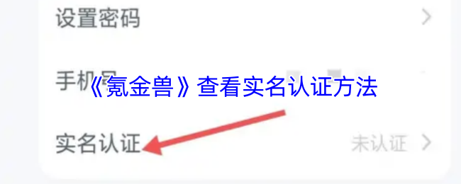 《氪金兽》查看实名认证方法