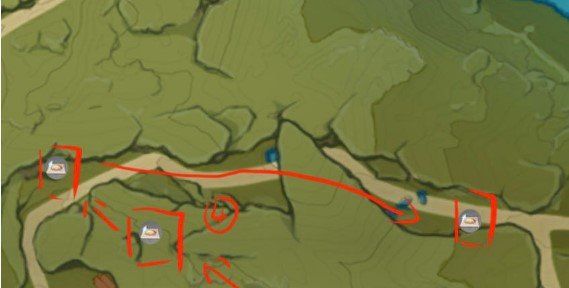 《原神》蒲公英采集线路图