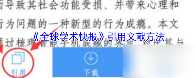 《全球学术快报》引用文献方法