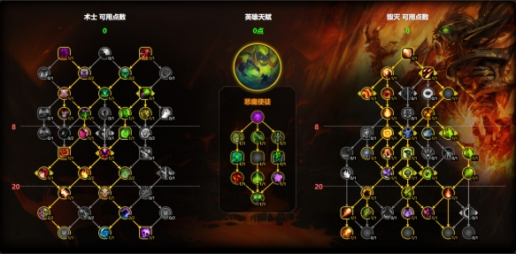 魔兽世界毁灭术天赋怎么加点