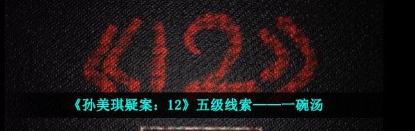 《孙美琪疑案：12》五级线索——一碗汤