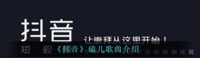 《抖音》磕儿歌曲介绍