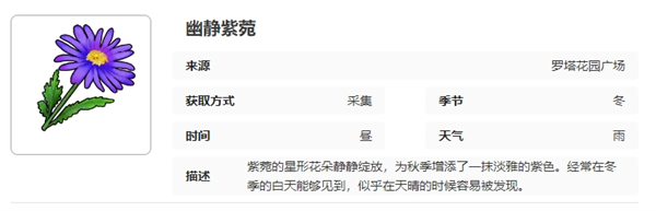 《开放空间》罗塔花园广场采集物图鉴