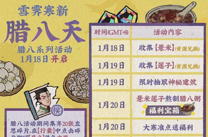 《江南百景图》腊八活动开启时间说明