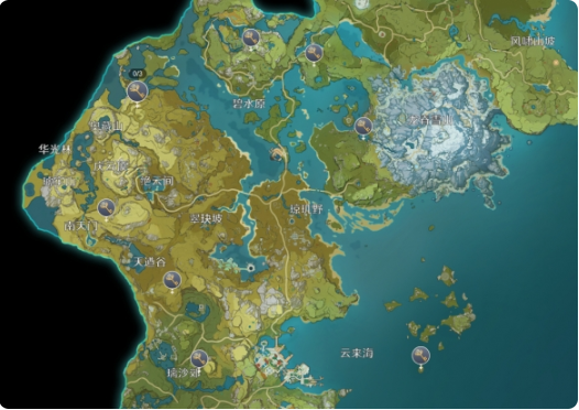 原神璃月地灵龛分布图