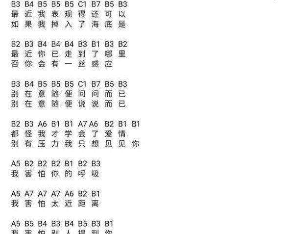 《光遇》我害怕乐谱详情介绍