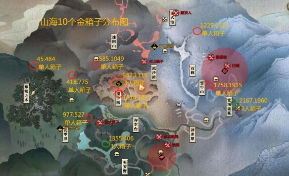 《逆水寒手游》山海32赛季金箱子位置一览