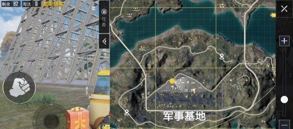 《和平精英》军事基地空中走廊打卡点位置