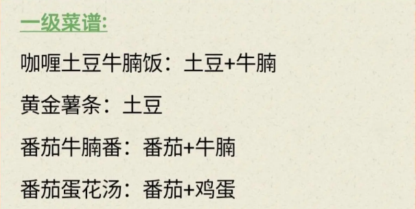 《我的休闲时光》菜谱大全