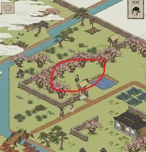 《江南百景图》又见桃花村小树林位置一览