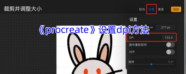 《procreate》设置dpi方法