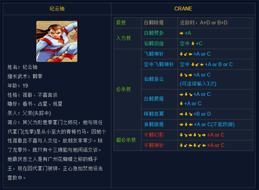 形意拳游戏出招表带图 形意拳全人物出招表汇总