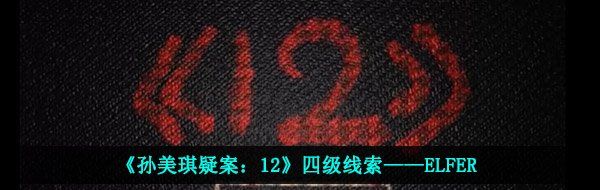 《孙美琪疑案：12》四级线索——ELFER