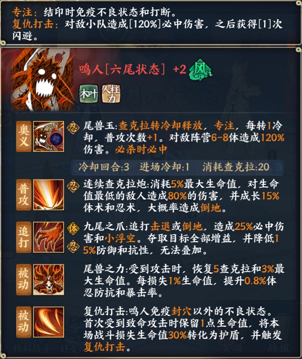 《火影忍者：忍者新世代》SS忍鸣人六尾状态阵容推荐