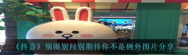 《抖音》别闹别问别期待你不是例外图片分享
