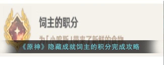 《原神》隐藏成就饲主的积分怎么完成=完成攻略