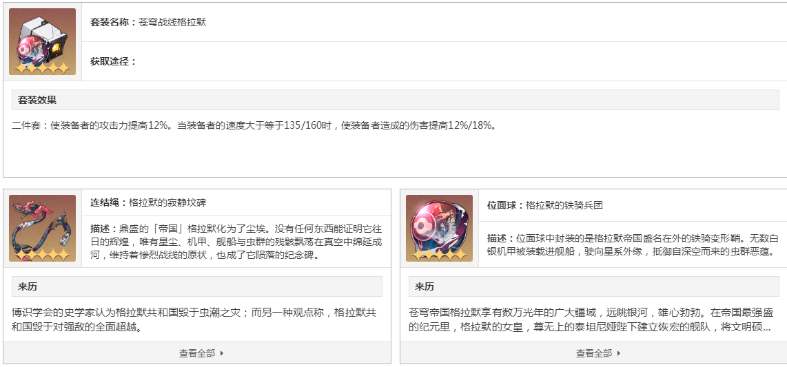 崩坏星穹铁道苍穹战线格拉默套装属性是什么_崩坏星穹铁道苍穹战线格拉默套装属性一览